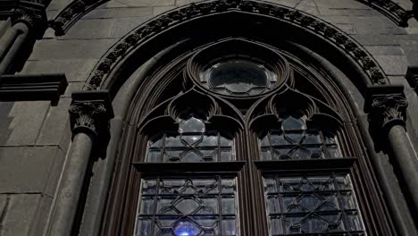 gothic window at night