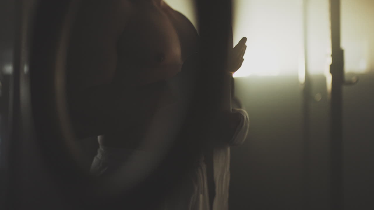 Man preparing for boxing workout