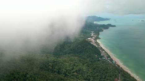 vista aérea alta de la isla de koh chang