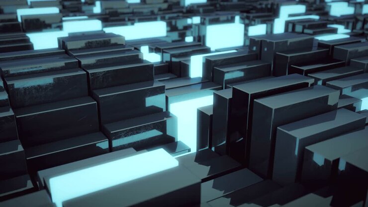 Concetto Astratto di Blockchain 4K.