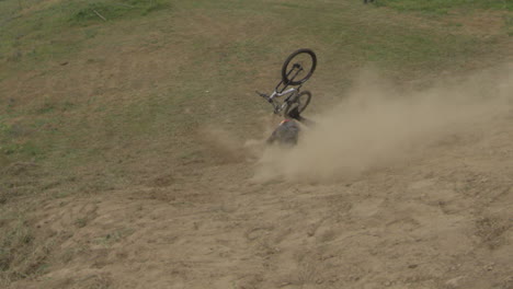 extreme sports crashing - mountain biker crashing and eating dirt