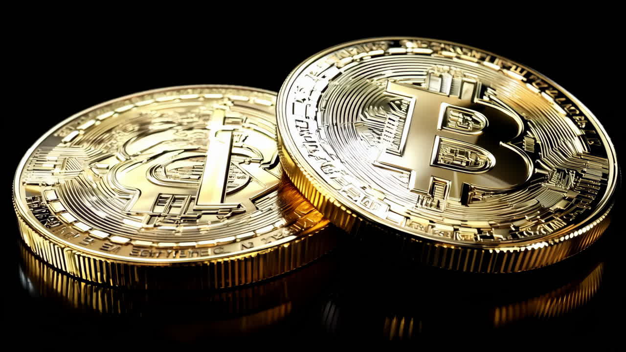 Two gold coins with the letter B on them. The coins are placed on top of each other