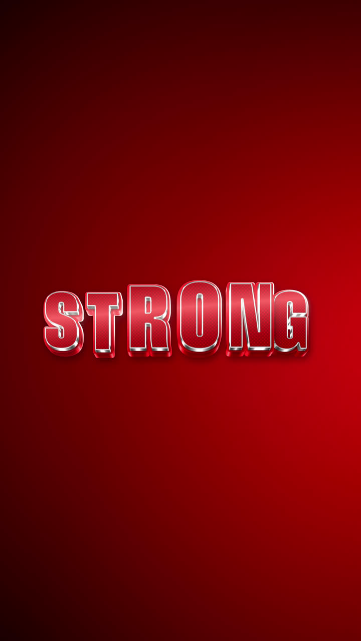 "STRONG" Text on Red Background