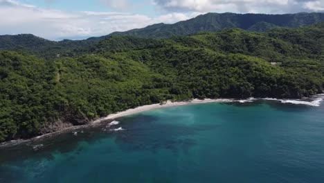 aerial view of a paradisiacal beach in costa rica