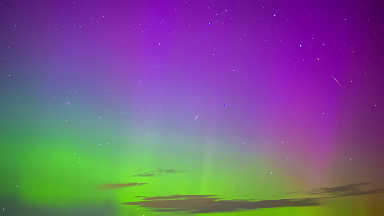 Spectacular Aurora Borealis Display in the Night Sky
