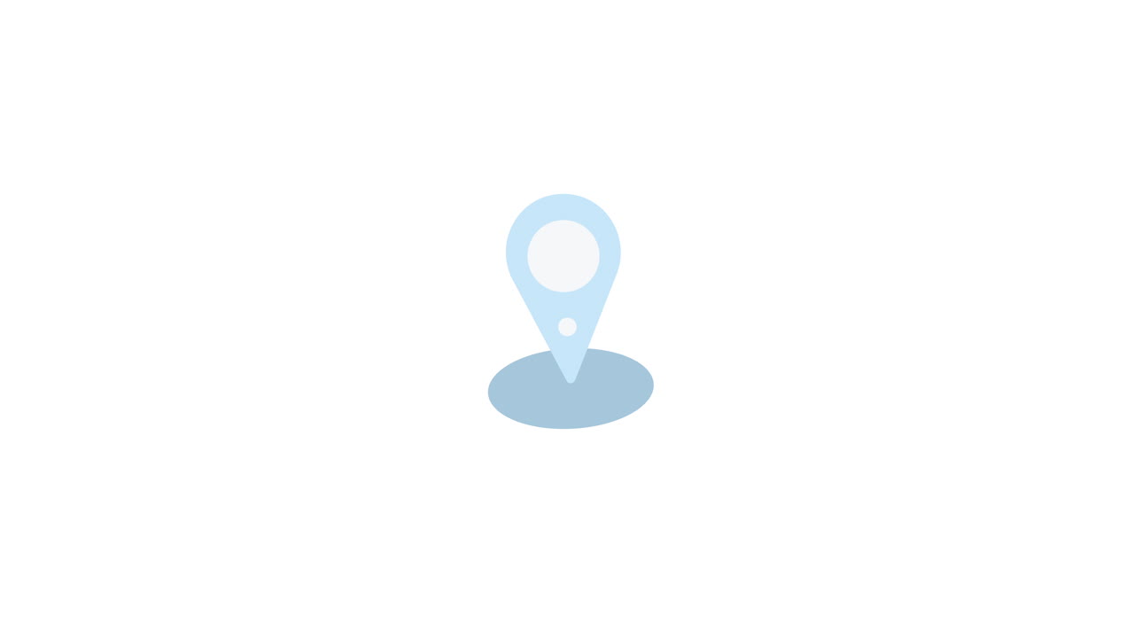 Animated Location Pin Icon Appearing and Disappearing