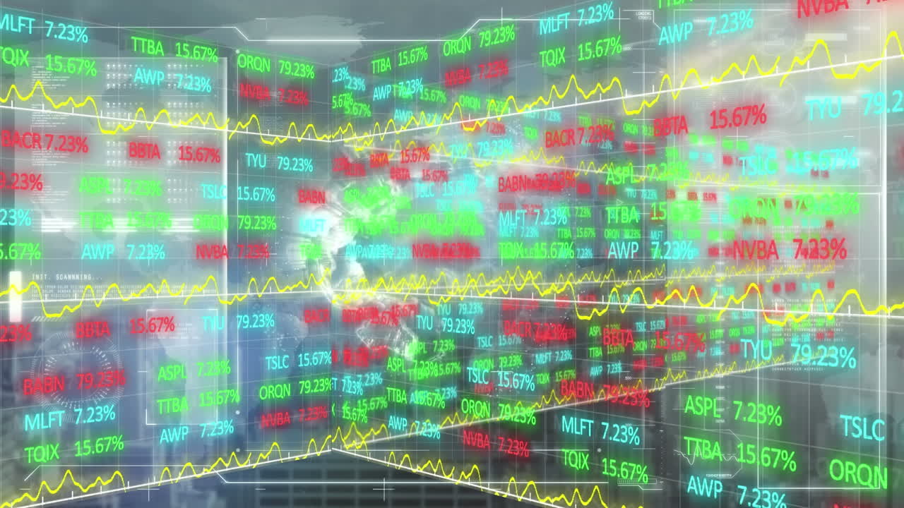 전 세계 데이터 프로세싱의 애니메이션