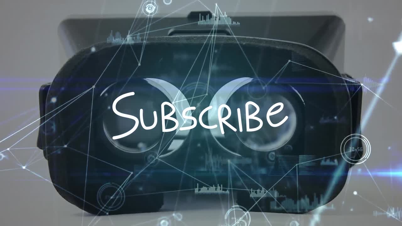 animación de suscripciones a través de conexiones y auriculares vr