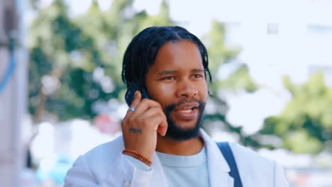 Phone-call,-business-and-black-man-talking