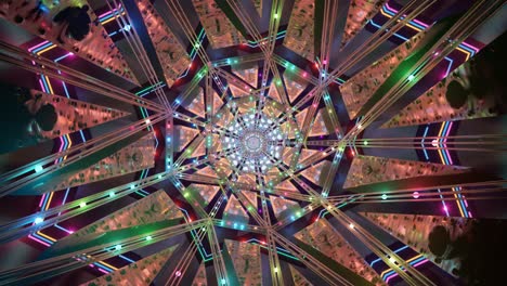 a captivating arrangement of colorful geometric patterns with vibrant lights creates an immersive experience, enhancing relaxation and ambiance in any space