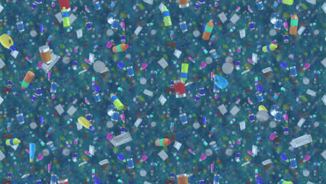 recycling sea trash ecology loop tile background sinking