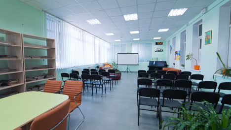 interior of empty modern office. empty conference room and meeting table