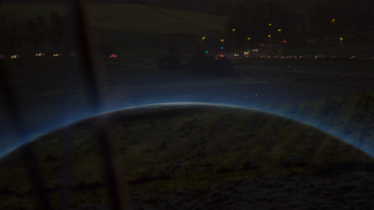 Animation of network of connections with online security padlock over dark background