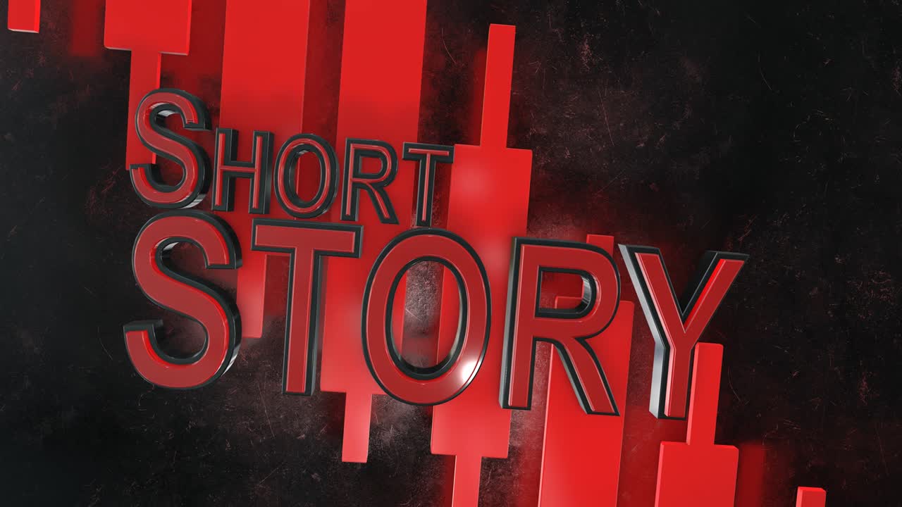 venta a corto plazo o shorting título gráfico animación 3d para el mercado de valores