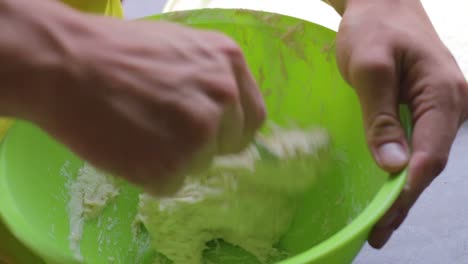 finishing the process of making a dough ready to be baked