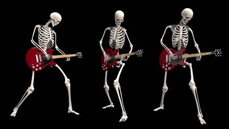 skeletons playing guitar loop
