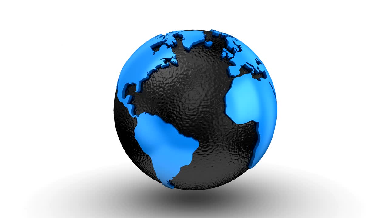 세계 지도가 지구로 변합니다.