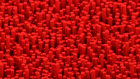 superficie con cilindros rojos de fondo animado