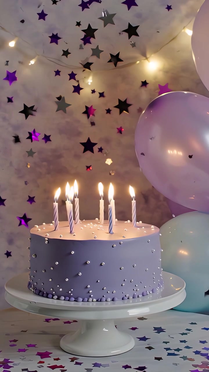 Fondo de cumpleaños con globos 4K