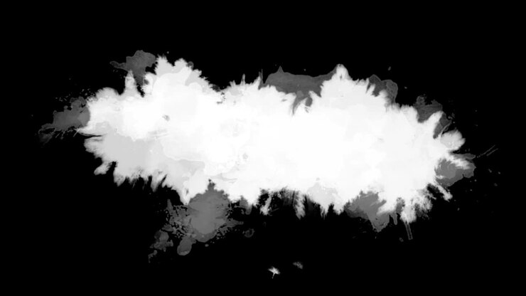 pennello astratto forma del tratto di pennello inchiostro nero spruzzamento scorrente e lavaggio su croma chiave sfondo schermo verde, spruzzamento di inchiosto artistico