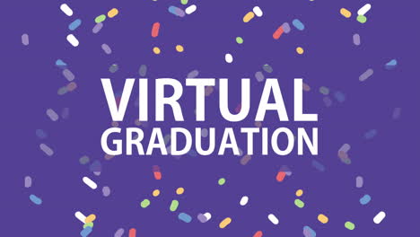virtual graduation animation with confetti