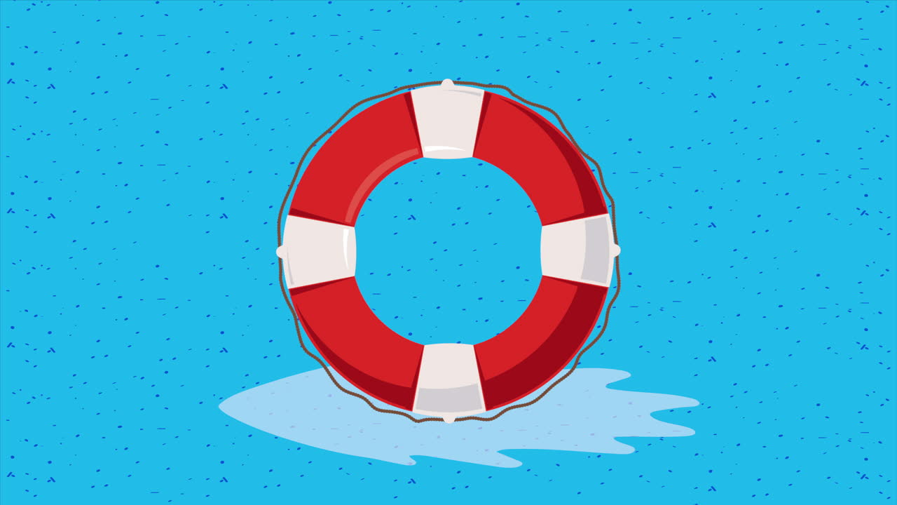 여름 휴가 플로트 액세서리 애니메이션