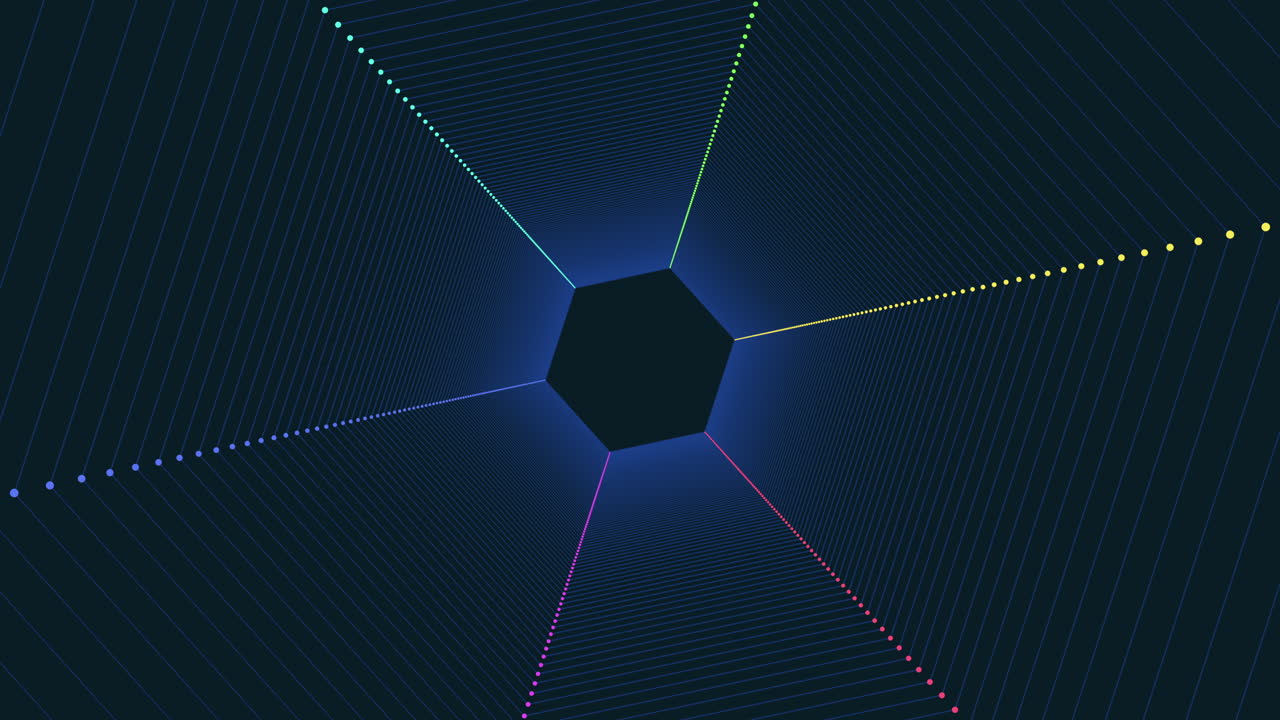 웹 사이트 및 앱에 대한 다채로운 육각형 배경