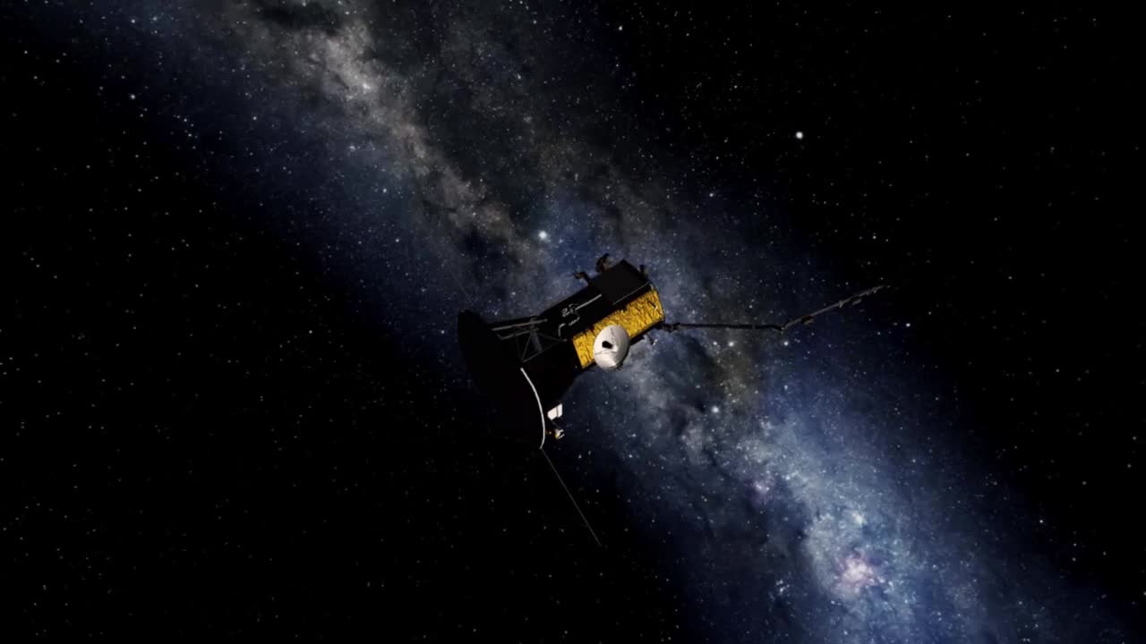 sonda solar parker girando en el espacio