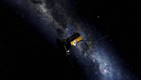 parker solar probe rotating in space