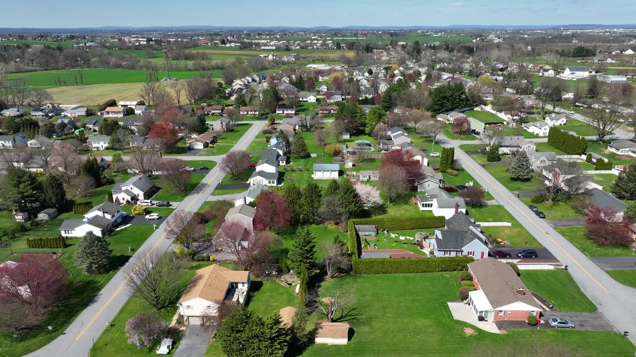 Vista aerea di un quartiere