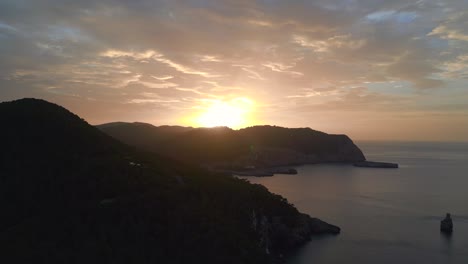 ibiza mountain sunset colorful benirras bay island