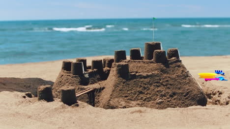 sandcastle on the beach