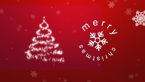 xmas joy greeting template red background gift merry chrismas