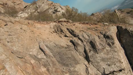 mountainous landscape with cliffs and rocks