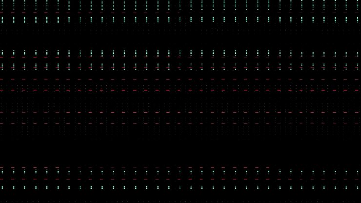 Abstrakt digital datastrøm med pulserende lysmønstre