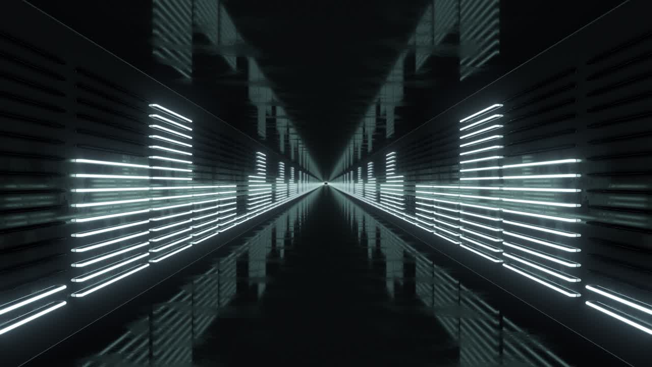 túnel de bucle con ecualizador de neón