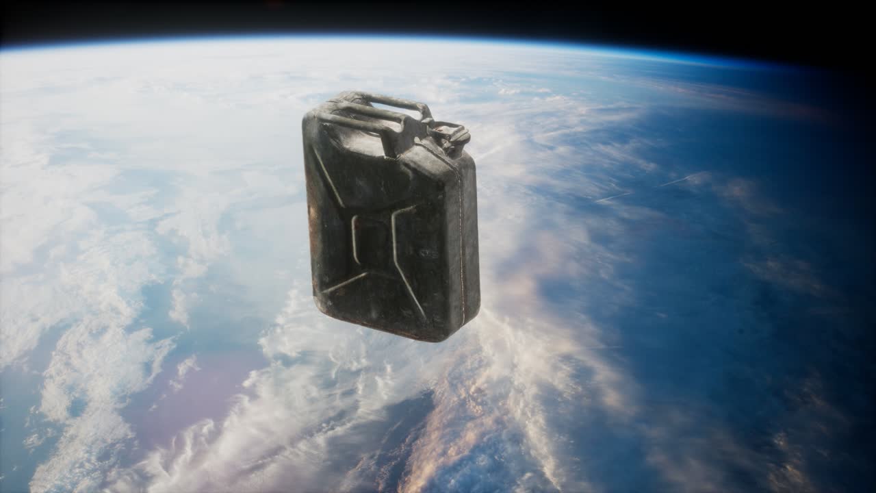 지구  ⁇ 도에 있는 금속 빈티지와 더러운 제리칸