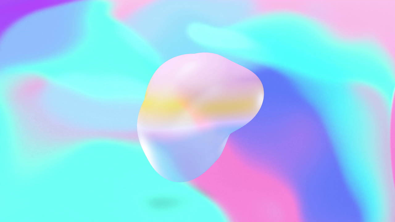 Colorful abstract shapes and gradients, animation of fluid motion