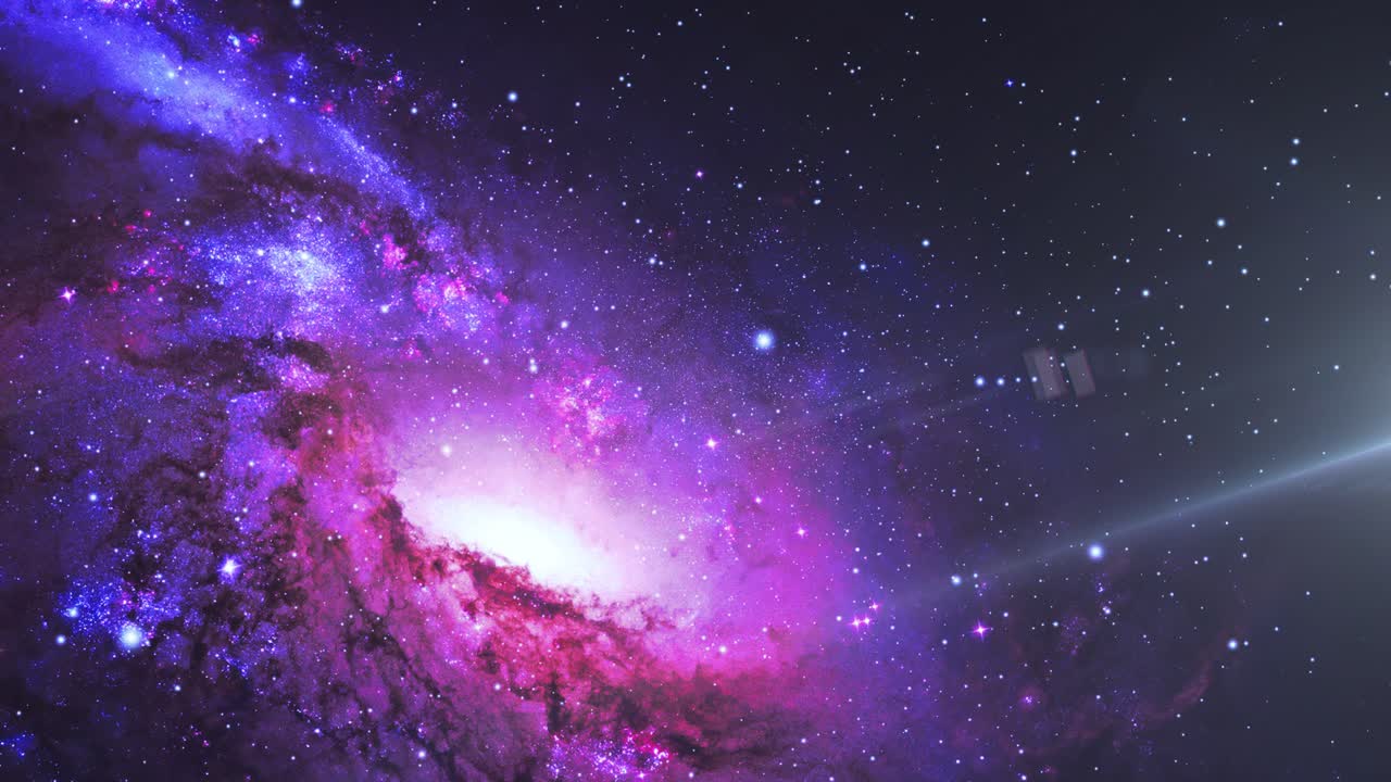 galakser i det mørke univers fyldt med klare stjerner