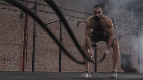 man having crossfit training