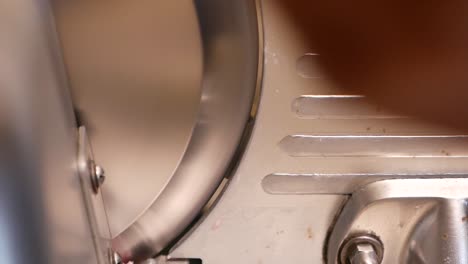 Hand-Slice-Raw-Meat-with-Slicer,-Close-Up