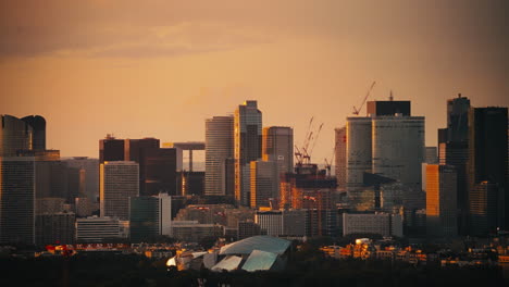la défense, paris at sunset