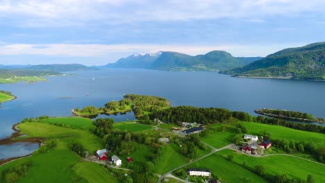 aerial footage beautiful nature norway.