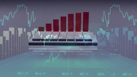 Animation-Digitaler-Schnittstellendaten-über-Der-Weltkarte