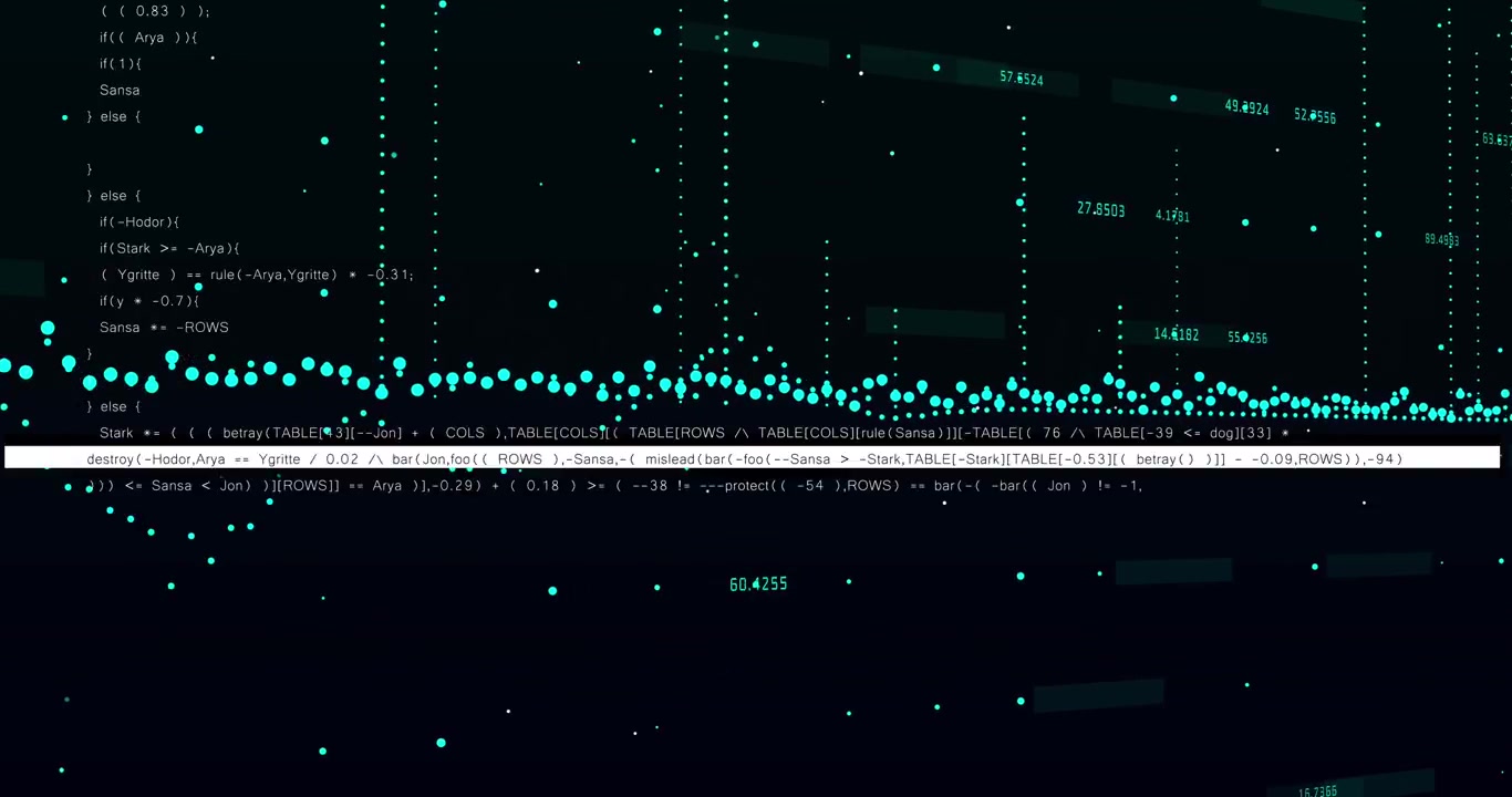 Animation of financial data processing