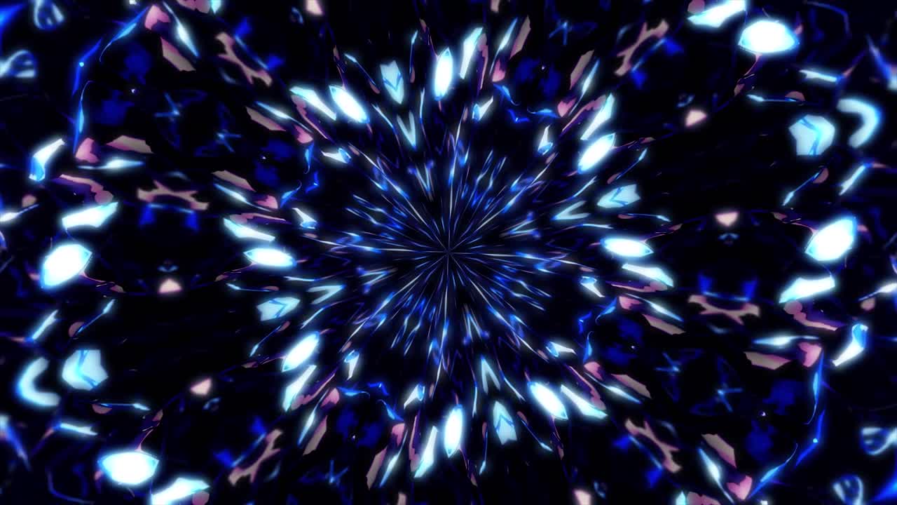 imágenes abstractas de cristales brillantes de caleidoscopio