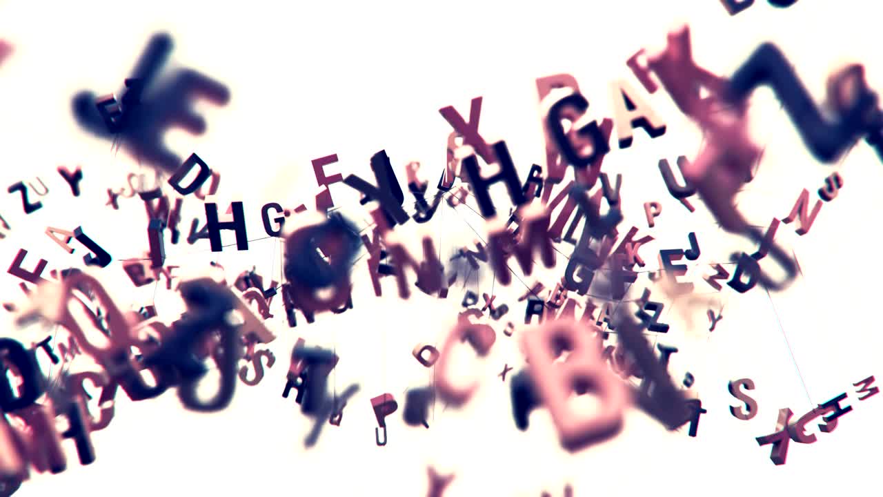 las letras del alfabeto 4k.