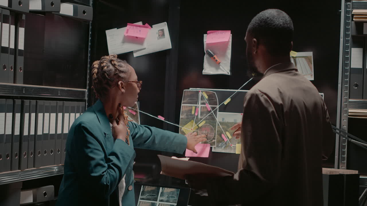 Detectives Investigating a Crime Scene