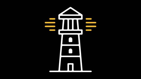 Online Counseling Line Icon Animation with Alpha