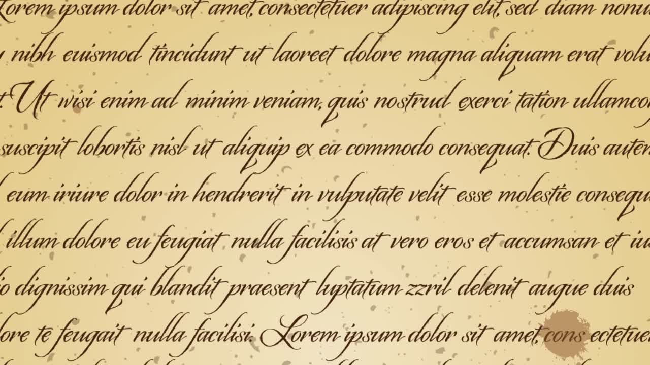 미국 헌법 위에 갈색 반점의 애니메이션